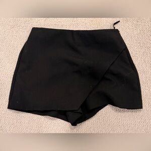 Zara Elegant Black Wrap Skort